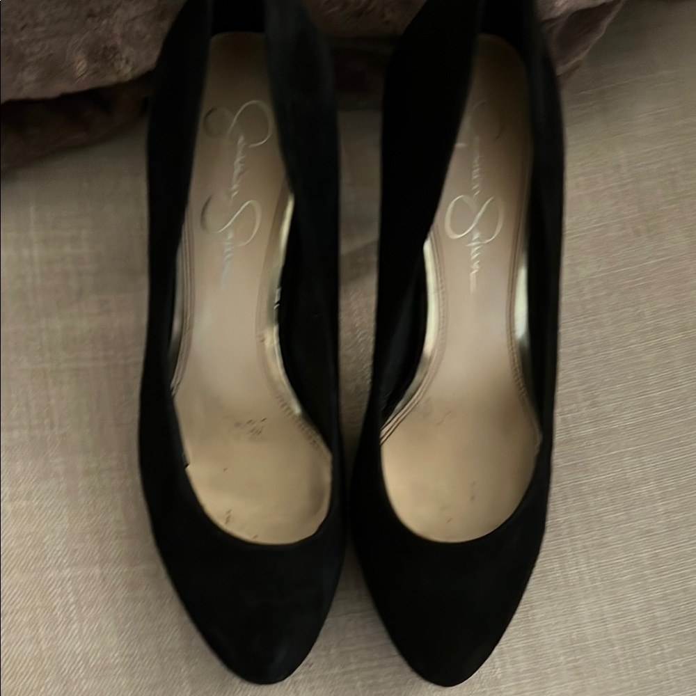 Jessica Simpson Black Suede Heels